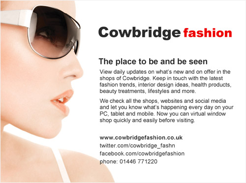 Cowbridge fashion promotional leaflet